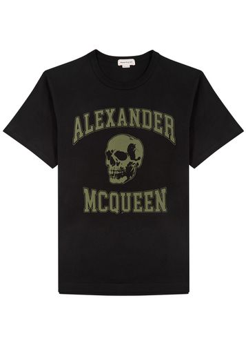 Varsity Printed Cotton T-shirt - Alexander McQueen - Modalova