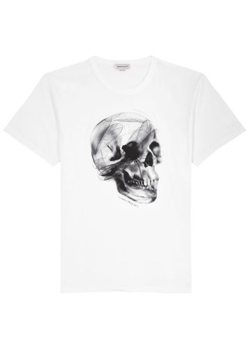 Dragonfly Skull Printed Cotton T-shirt - Alexander McQueen - Modalova