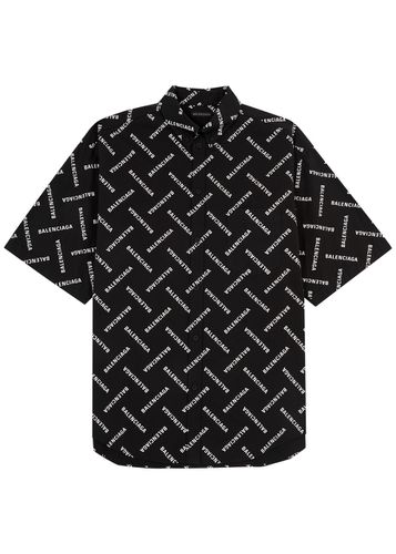 Logo-print Cotton Poplin Shirt - - 38 (C15 / S) - Balenciaga - Modalova