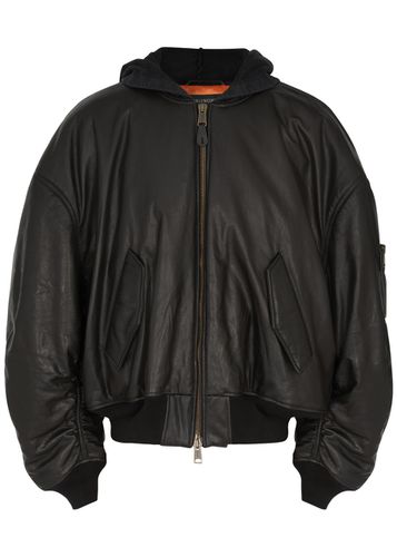 Diy Metal Hooded Leather Bomber Jacket - - M - Balenciaga - Modalova
