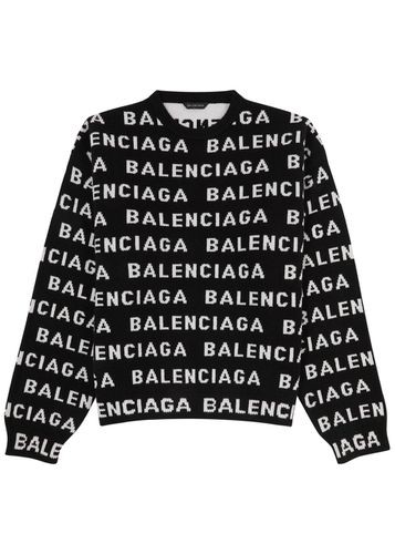Logo-intarsia Wool-blend Jumper - - L - Balenciaga - Modalova