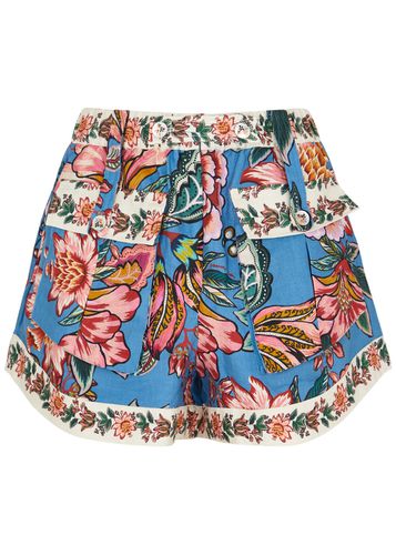 Wonderful Bouquet Printed Linen Shorts - - L (UK14 / L) - Farm Rio - Modalova