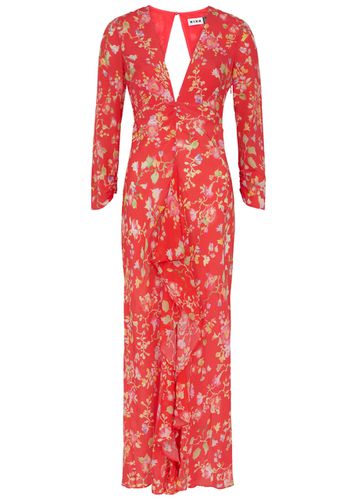 Rose Floral-print Silk Midi Dress - - 12 (UK12 / M) - RIXO - Modalova