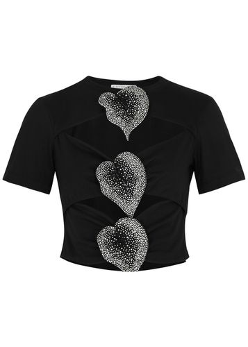 Cut-out Embellished Cotton T-shirt - - XS (UK6 / XS) - Giuseppe di Morabito - Modalova