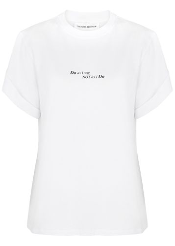 Printed Cotton T-shirt - - M (UK12 / M) - Victoria Beckham - Modalova