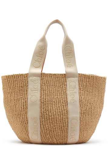 Chloe Sense Large Raffia Basket bag - Gold - Chloé - Modalova