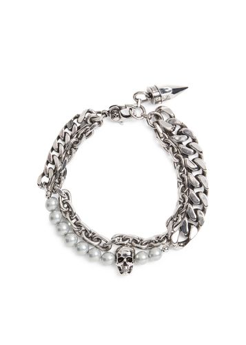 Skull Embellished Double Chain Bracelet - Alexander McQueen - Modalova