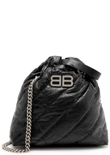 Crush Small Quilted Leather Bucket bag - Black - Balenciaga - Modalova