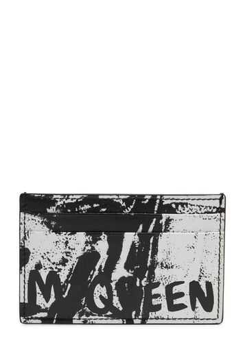 Logo Printed Leather Card Holder - Alexander McQueen - Modalova