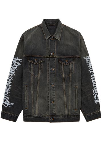 Diy Metal Printed Denim Jacket - - XL - Balenciaga - Modalova