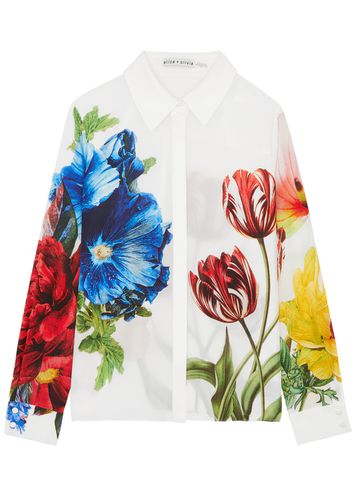 Will Floral-print Silk Shirt - - M (UK12 / M) - Alice + Olivia - Modalova