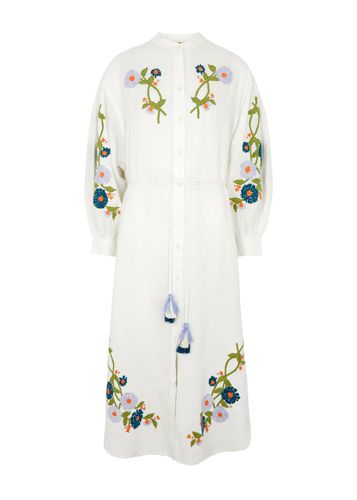 Everly Floral-embroidered Linen Shirt Dress - - 1 (UK8) - Hannah Artwear - Modalova