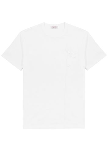 Floral Appliquéd Cotton T-shirt - Valentino - Modalova