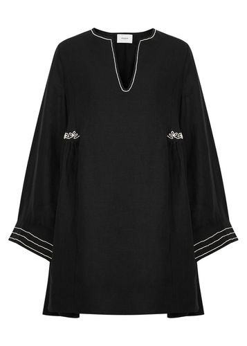 Riverside Embroidered Linen Mini Dress - - L (UK14 / L) - MERLETTE - Modalova