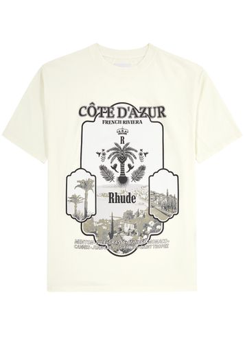 Azur Mirror Printed Cotton T-shirt - RHUDE - Modalova