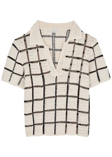 Tiramisu Checked Crochet Polo Shirt - - M (UK12 / M) - Dries Van Noten - Modalova