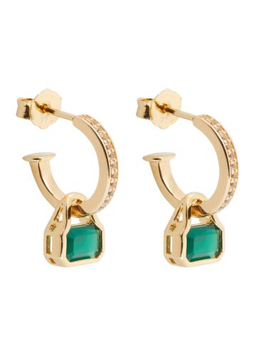 Embellished 18kt Gold-plated Hoop Earrings - V by Laura Vann - Modalova