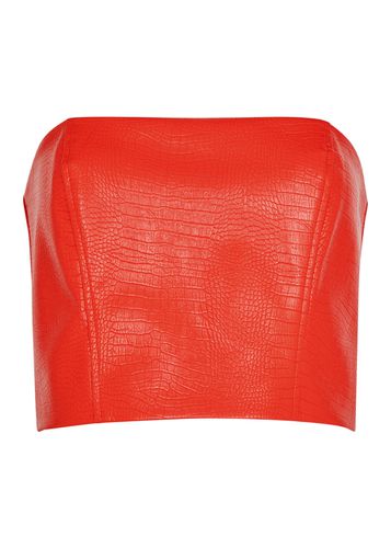 Crocodile-effect Faux-leather Strapless Crop top - - 38 (UK10 / S) - ROTATE Sunday - Modalova