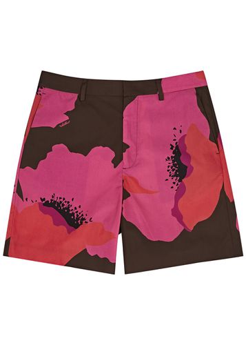 Floral-print Cotton Shorts - - 50 (IT50 / L) - Valentino - Modalova