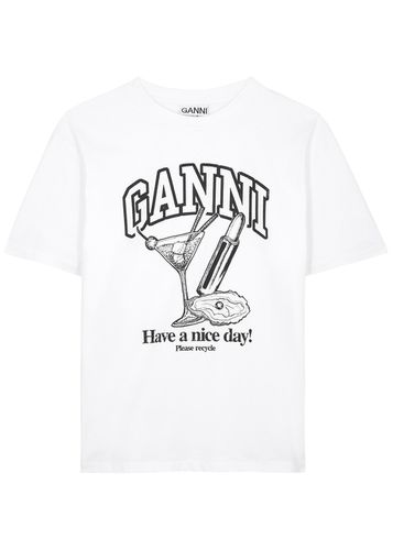 Future Heavy Printed Cotton T-shirt - - XS (UK6 / XS) - Ganni - Modalova