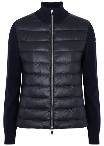 Quilted Shell and Wool Jacket - - M (UK 12 / M) - Moncler - Modalova