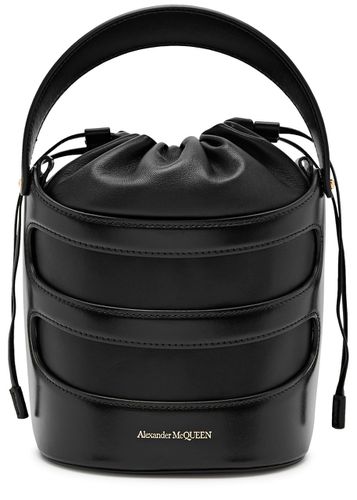 The Rise Leather Bucket bag - Black - Alexander McQueen - Modalova