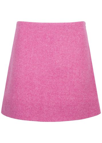 Brushed Wool-blend Mini Skirt - - 36 (UK8 / S) - Ganni - Modalova