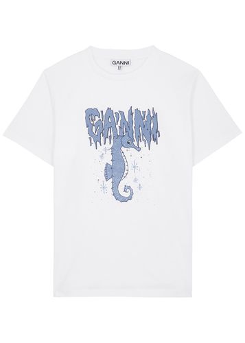 Printed Cotton T-shirt - - L (UK14 / L) - Ganni - Modalova
