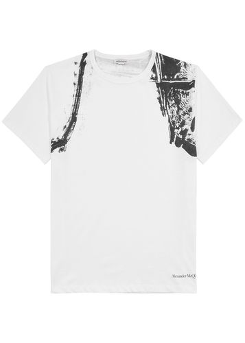 Harness Printed Cotton T-shirt - Alexander McQueen - Modalova