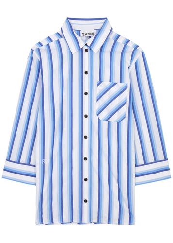 Striped Cotton-poplin Shirt - - 42 (UK14 / L) - Ganni - Modalova