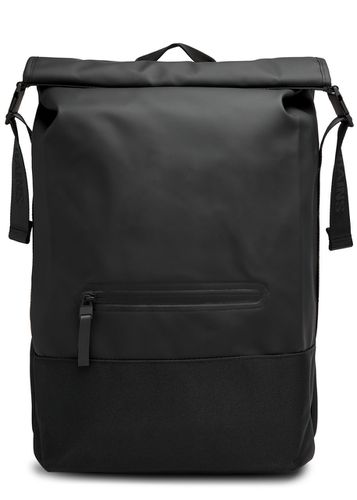 Trail Panelled Rubberised Backpack - Black - Rains - Modalova