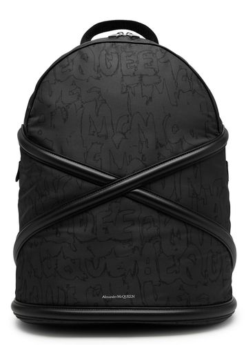 Harness Printed Nylon Backpack - Black - Alexander McQueen - Modalova