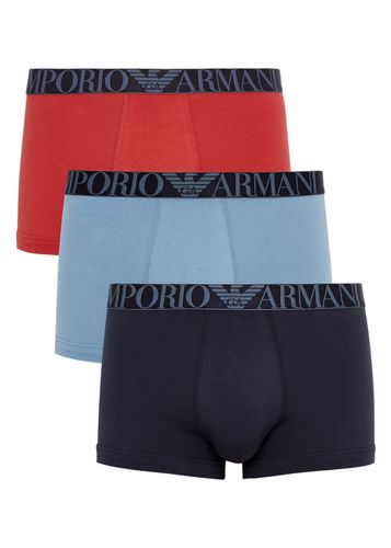 Stretch-cotton Trunks - set of Three - - M - Emporio armani - Modalova