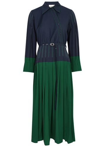 Panelled Silk Midi Shirt Dress - - S (UK10-12) - Lovebirds - Modalova