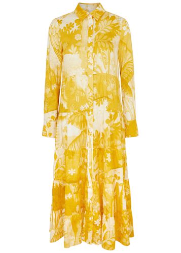 Printed Cotton Midi Shirt Dress - - 12 (UK12 / M) - Erdem - Modalova