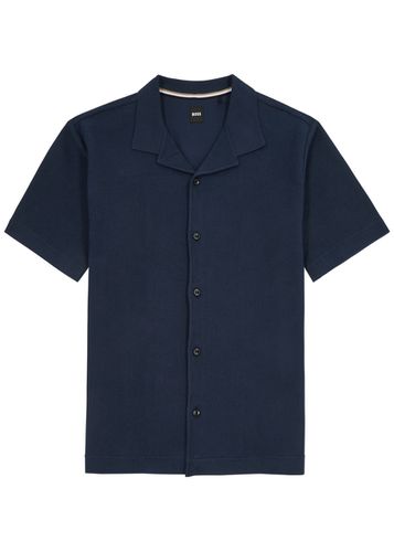 Boss Powell Cotton Shirt - Navy - L - Boss - Modalova