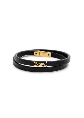 Cassandre Leather Wrap Bracelet - Saint Laurent - Modalova