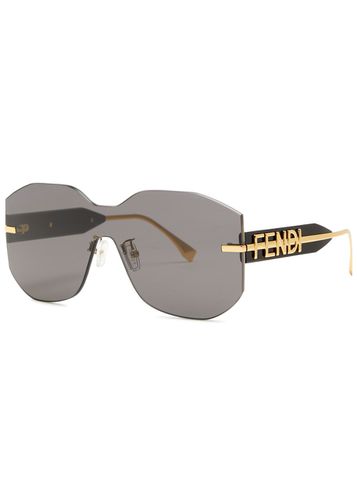 Graphy Rimless Oversized Sunglasses, Sunglasses - Fendi - Modalova