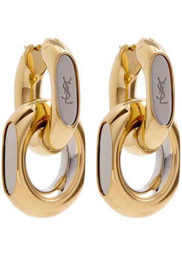 Cassandre Double Hoop Earrings - Saint Laurent - Modalova