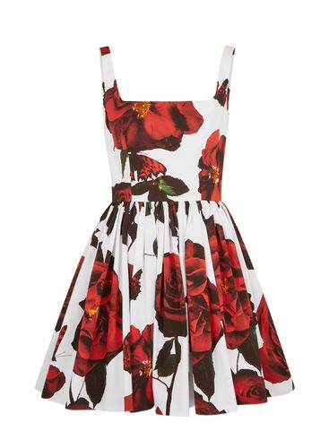 Floral-print Cotton Mini Dress - - 38 (UK6 / XS) - Alexander McQueen - Modalova