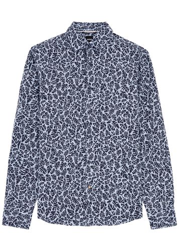 Kal Printed Linen-blend Shirt - - 42 (C16.5 / XL) - Boss - Modalova