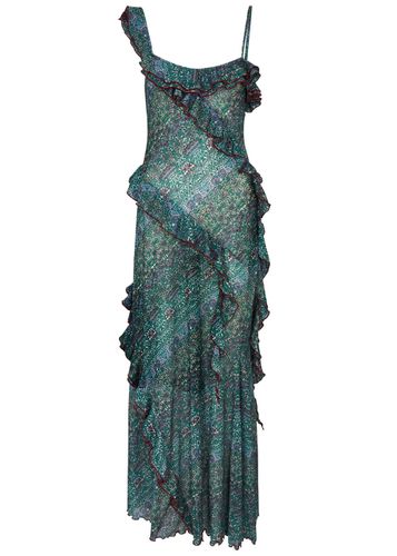 Monica Printed Ruffled Maxi Dress - - 36 (UK8 / S) - SIEDRES - Modalova