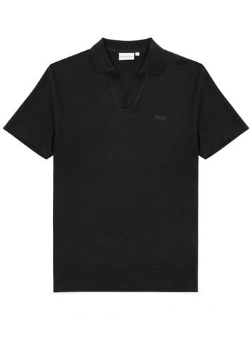 Logo Cotton-blend Polo Shirt - - L - Calvin klein - Modalova