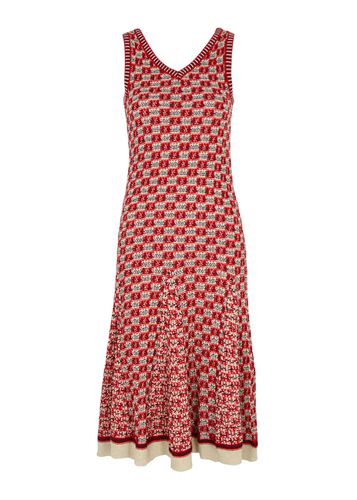 Soar Checked Knitted Cotton Midi Dress - - L (UK14 / L) - WALES BONNER - Modalova