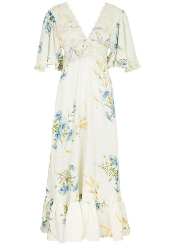 Floral-print Linen-blend Maxi Dress - - L (UK14 / L) - Bytimo - Modalova