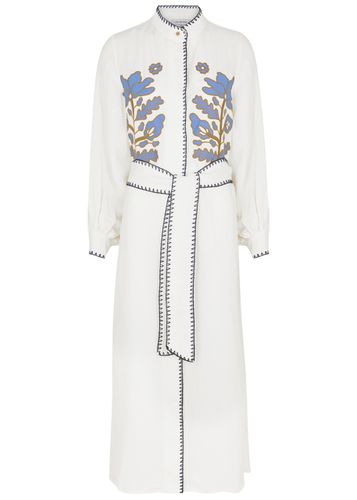 Amira Embroidered Linen-blend Midi Dress - - 34 (UK6 / XS) - LUG VON SIGA - Modalova
