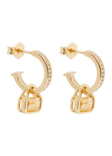 Embellished 18kt Gold-plated Hoop Earrings - V by Laura Vann - Modalova
