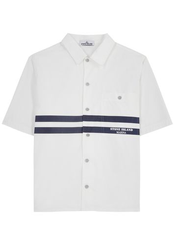 Marina Logo-print Cotton-poplin Shirt - - M - Stone Island - Modalova