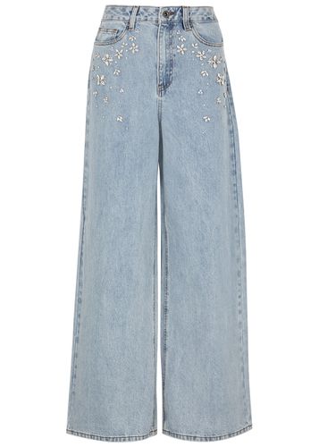 Crystal-embellished Wide-leg Jeans - - 27 (W27 / UK8-10 / S) - Self-portrait - Modalova