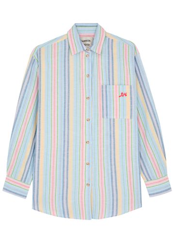 Skyla Striped Cotton-blend Shirt - - 10 (UK10 / S) - Damson Madder - Modalova